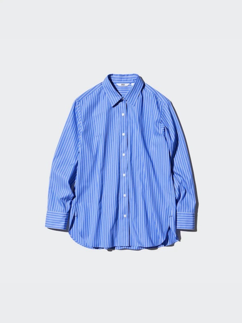 Blue Striped Button-Up Shirt - Uniqlo